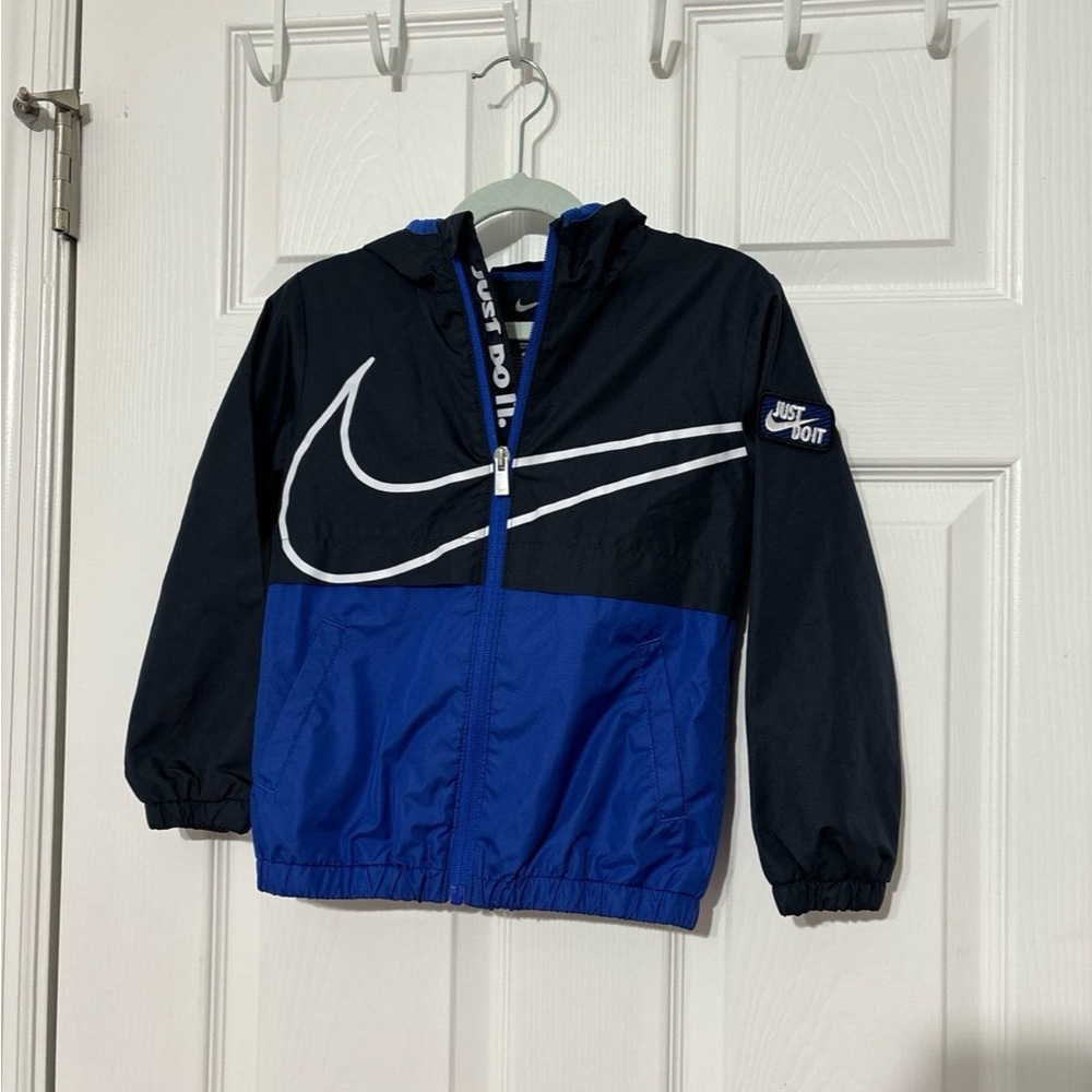 Nike Kids Black and Blue Raincoat
